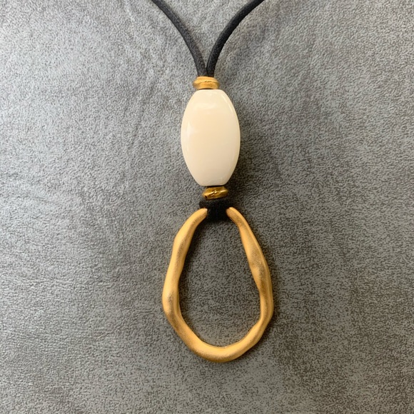 Leather Chord & Pendant Necklace - Picture 2 of 4